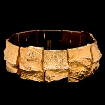 A BJÖRN WECKSTRÖM BRACELET, "Golden river", 14K gold. Lapponia 1970.