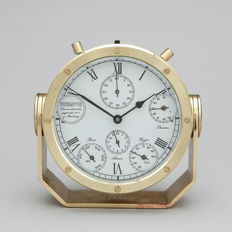 SKEPPSUR med hygrometer, barometer, termometer och larm, Wempe, Hamburg. Nr 000760.