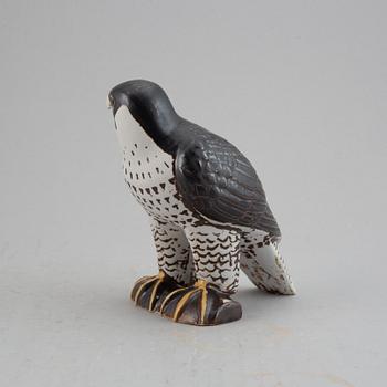 Lisa Larson WWF Pilgrimsfalkハヤブサ Lisa Larson, figurin, stengods, Pilgrimsfalk, för Nordiska