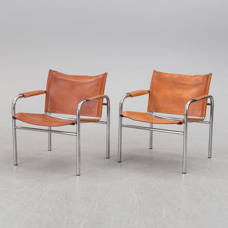 A pair of 'Klinte' easy chairs by Tord Björklund, for IKEA, late 20th century.