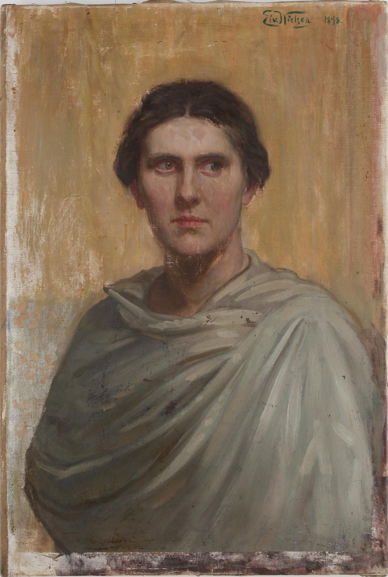 EIVIND NIELSEN, olja på duk, signerad, daterad 1898.