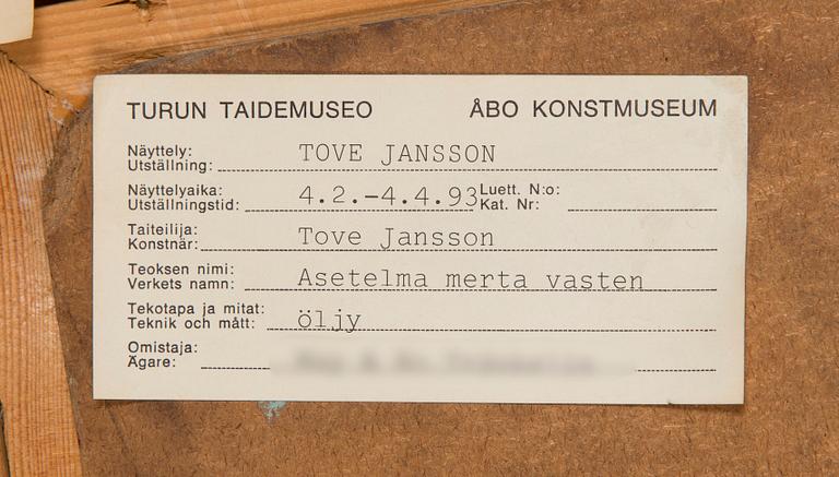 Tove Jansson, "Asetelma merta vasten".