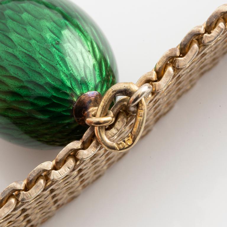 Necklace with 22 miniature Easter eggs, one of which is by Carl Fabergé.