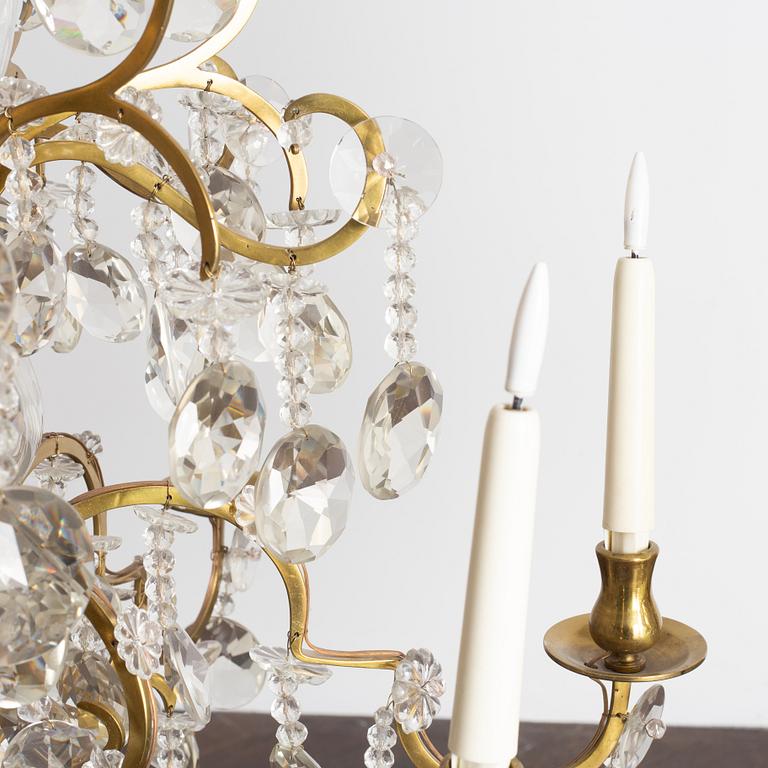 Chandelier, Rococo style, 20th century.