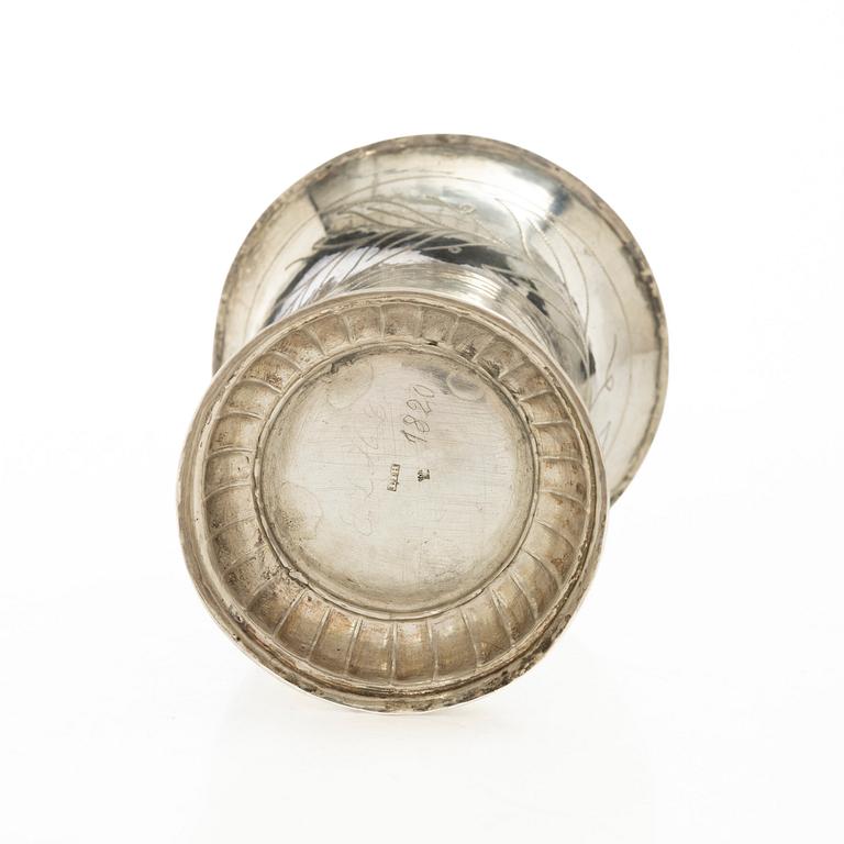 A Finnish silver beaker, mark of Henrik Johan Törnrot, Turku, Finland 1827-73.