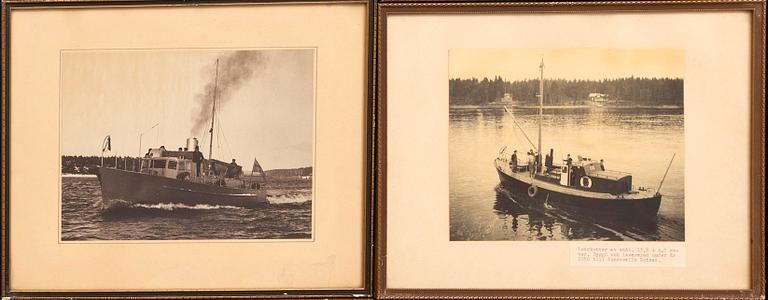 Photographs, 9 pcs, marine subjects, 1940s/50s.