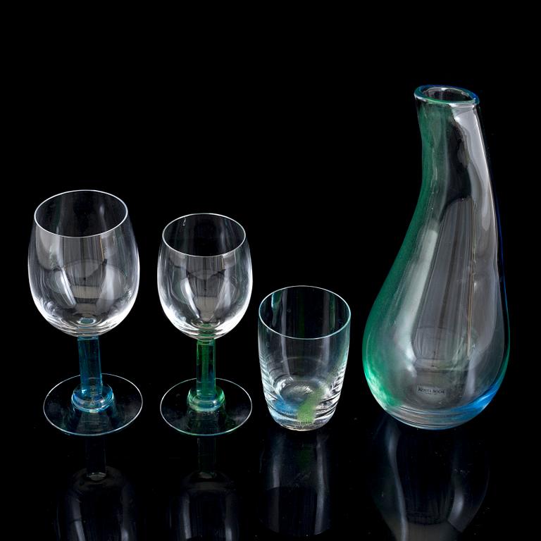 A second half of the 20th century 'Nobis' glass service by Kjell Engman for Kosta-Boda.