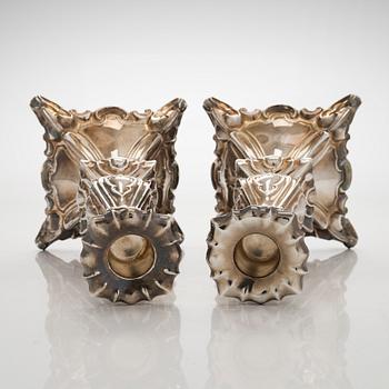 A pair of silver candlesticks, Auran Kultaseppä Oy, Turku, 1976.