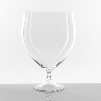 Ingeborg Lundin, bowl on foot, glass, Expo, Orrefors; Sweden.