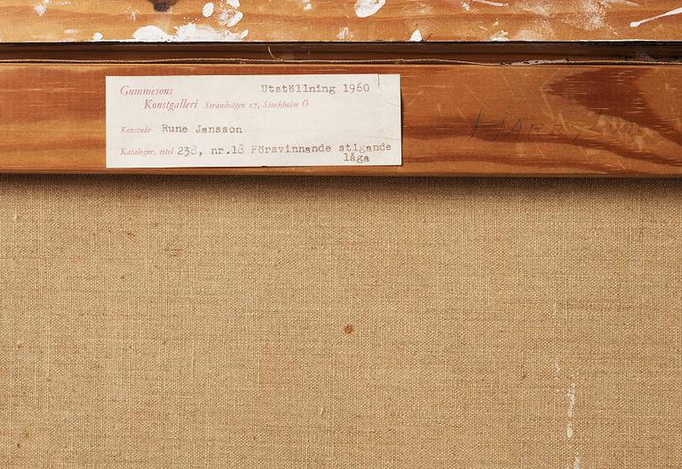 RUNE JANSSON, oil on canvas, signed and dated -58.