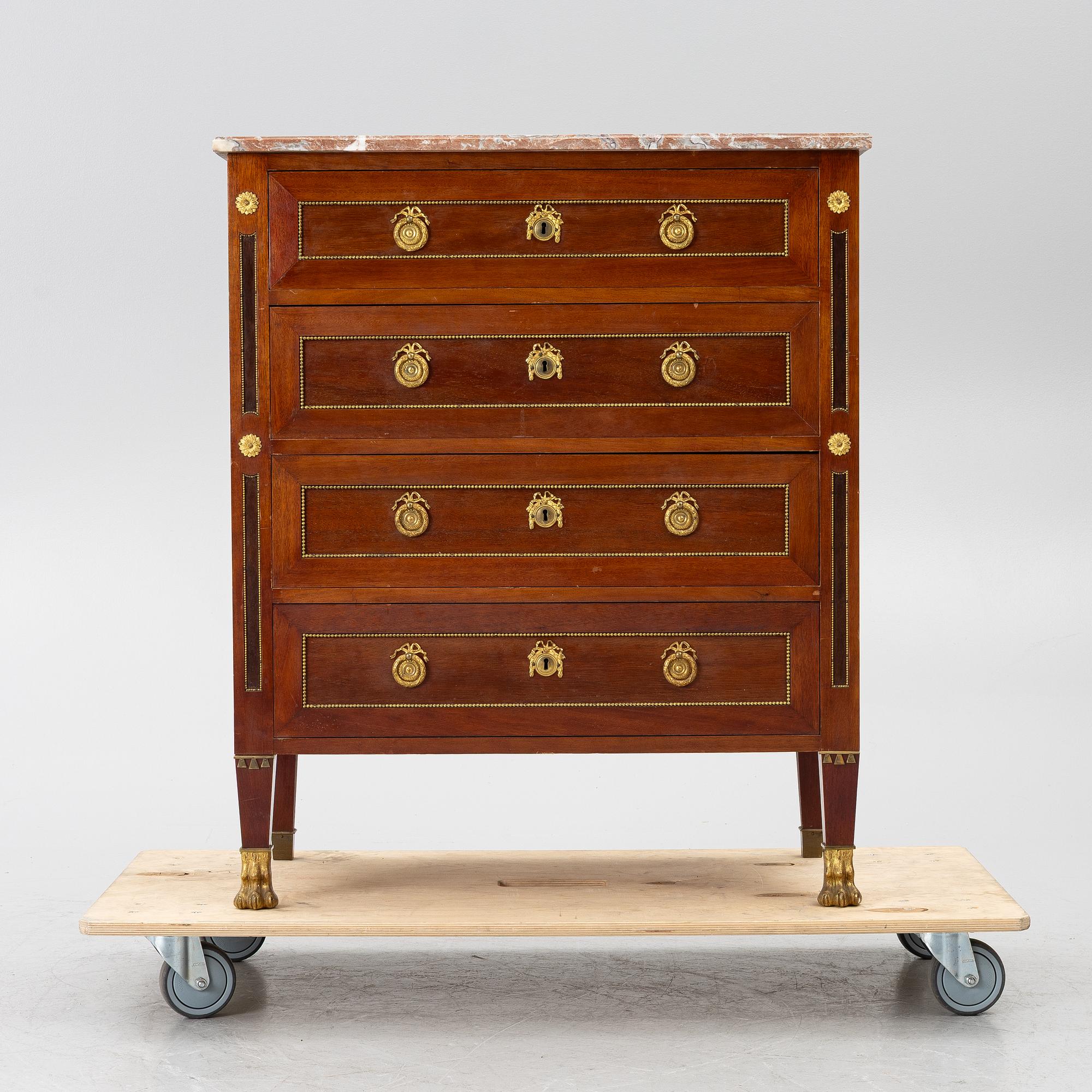 Chest of drawers, Empire style, second half of the 20th century.