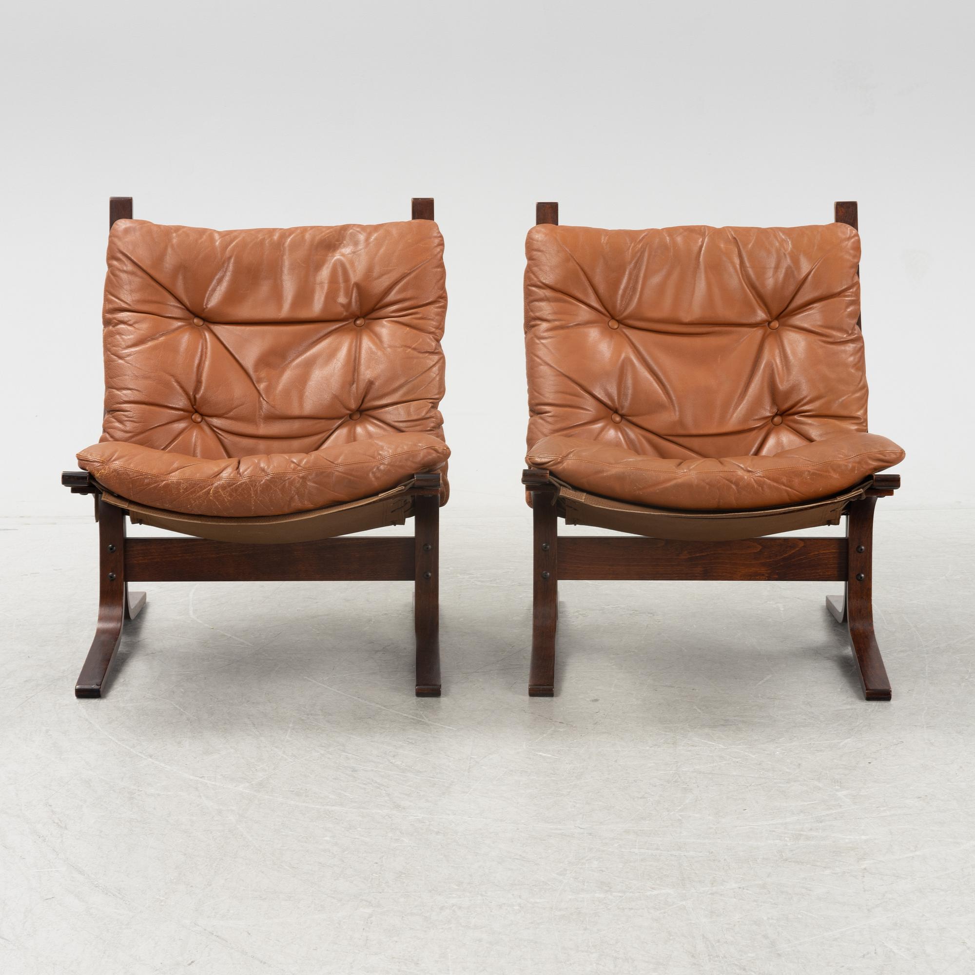 Ingmar Relling, a pair of 'Siesta' easy chairs from Westnofa, Norway, designed 1965.