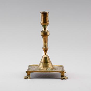 LJUSSTAKE, mässing, barock, 1700-tal.