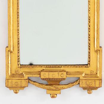 A Gustavian mirror, 18th century later half.