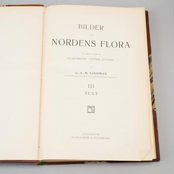 A set of three books, "Bilder ur Nordens Flora", CAM Lindman.