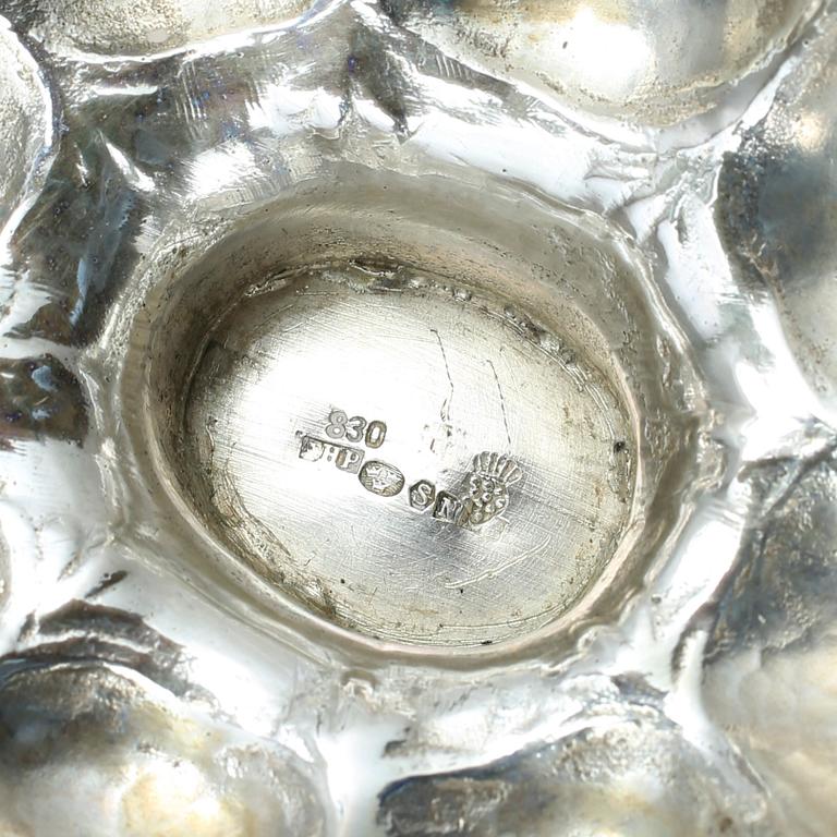 SKÅL PÅ FOT, silver, barockstil, sannolikt Tyskland, svenska importstämplar, 1900-tal. Vikt ca 147 gram.