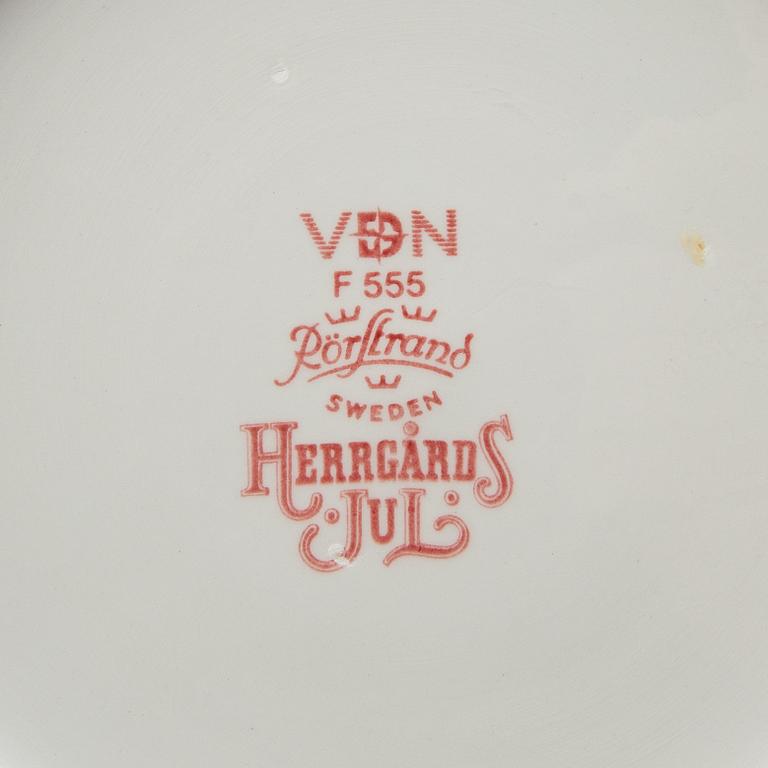 Covered bowl "Herrgårds-jul" Rörstrand porcelain.