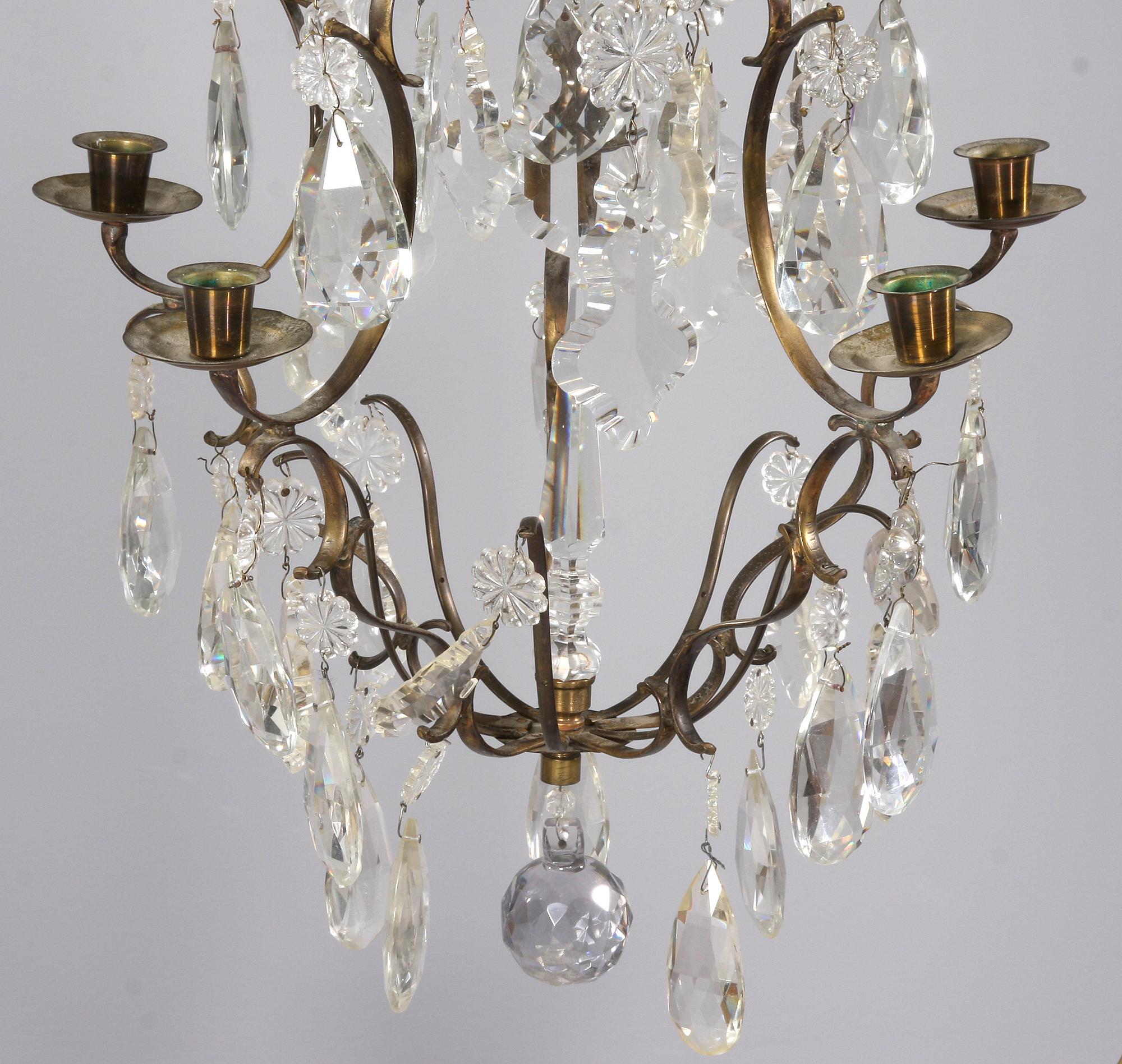 LJUSKRONA, barockstil, 1900-talets mitt, h 60.