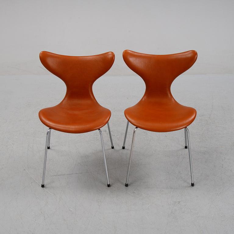 Arne Jacobsen, stolar, 6 st, Måsen/Liljan, Fritz Hansen.