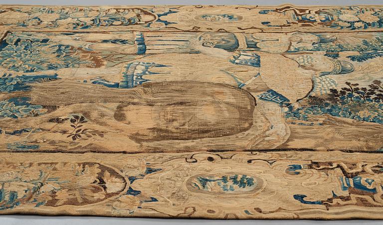 VÄVD TAPET, gobelängteknik, sannolikt "Godfrey of Bouillon", ca 331 x 234,5-237 cm, Flandern 1600-tal.