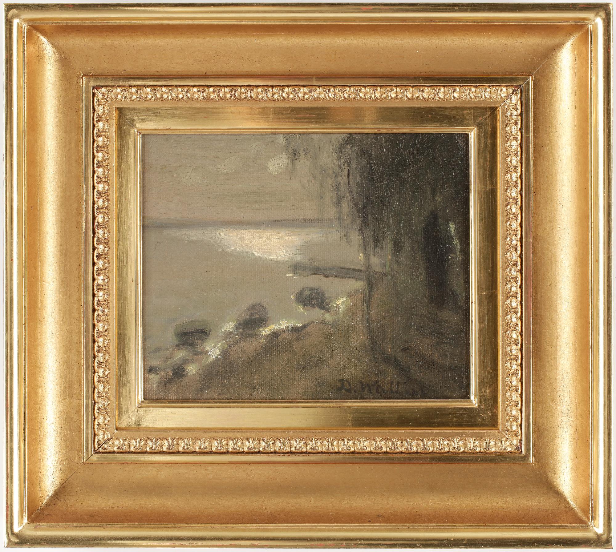 DAVID WALLIN, olja på pannå, signerad.