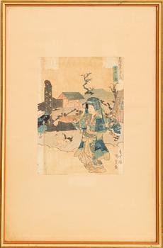 Utagawa Kunisada Kochoro Toyokuni III, Kusatsu.