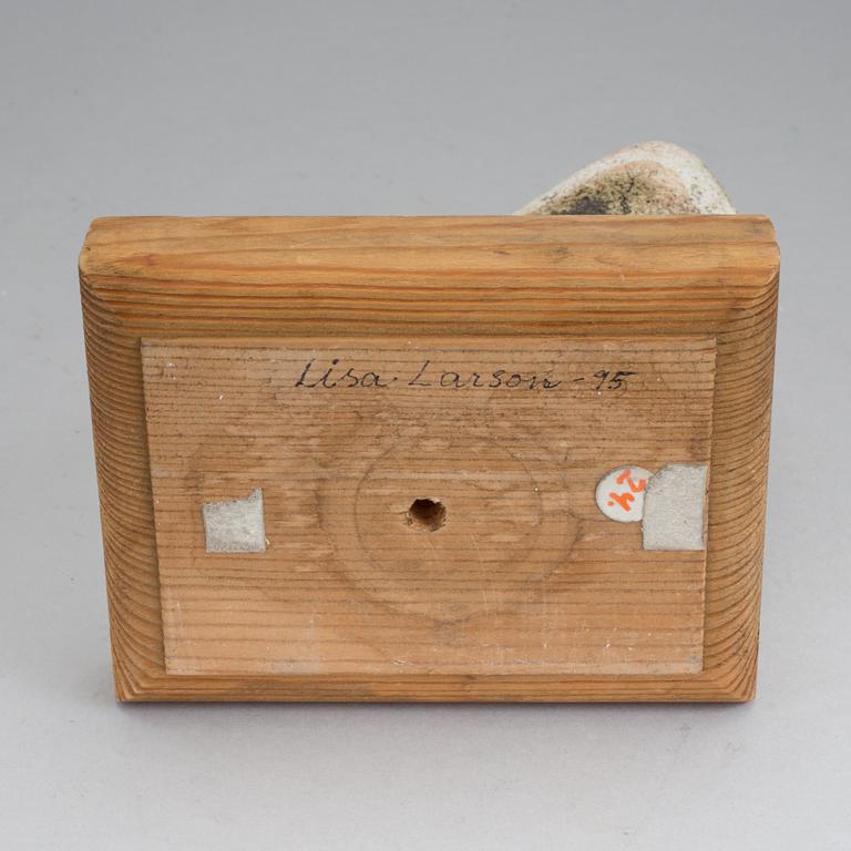 A stoneware sculpture designed by Lisa Larson for Gustavsberg, dated -95.
