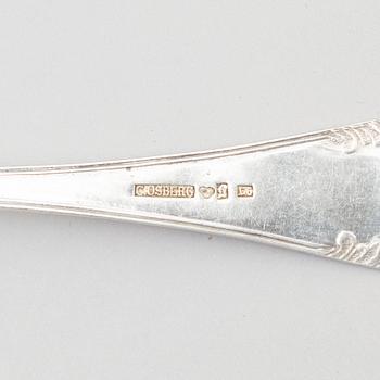 Bestickservisdelar, 14 st, silver, Sverige, 1800-tal.