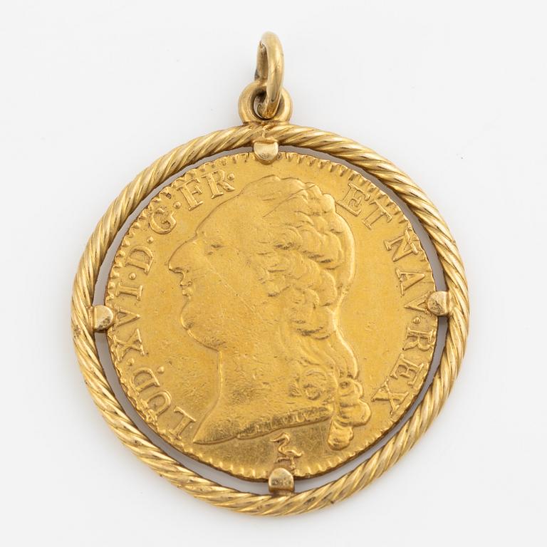 Guldmynt, Louis XVI, Frankrike, 1 Louis d'Or, 1788.