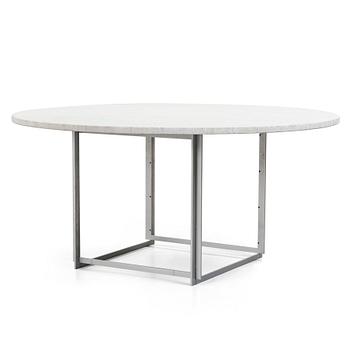 39. Poul Kjaerholm, a 'PK-54' steel and marble dining table by E Kold Christensen, Denmark.