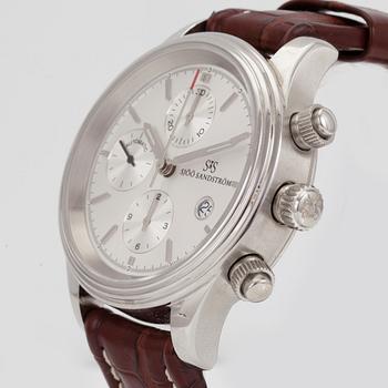 SJÖÖ SANDSTRÖM, Royal Steel Chronograph, wristwatch, 42 mm,