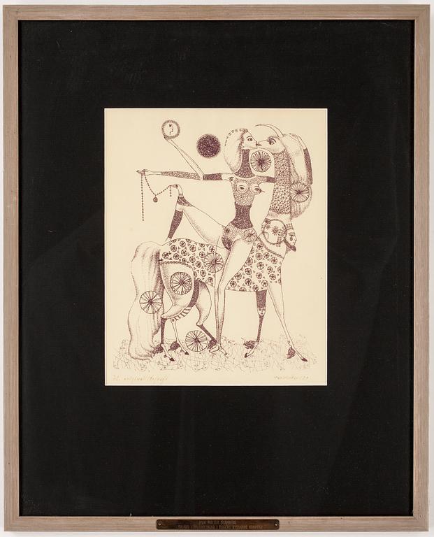 MAX WALTER SVANBERG, litografi, signerad, daterad 50, 72. originallitografi.