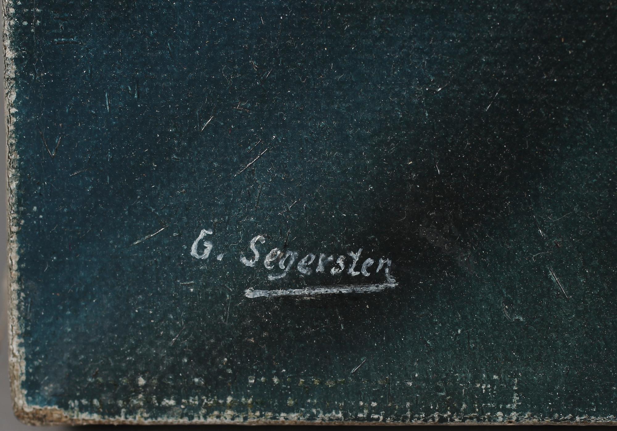 OKÄND KONSTNÄR, 3 st, olja på duk, signerade G Segersten, 1900-talets första hälft.