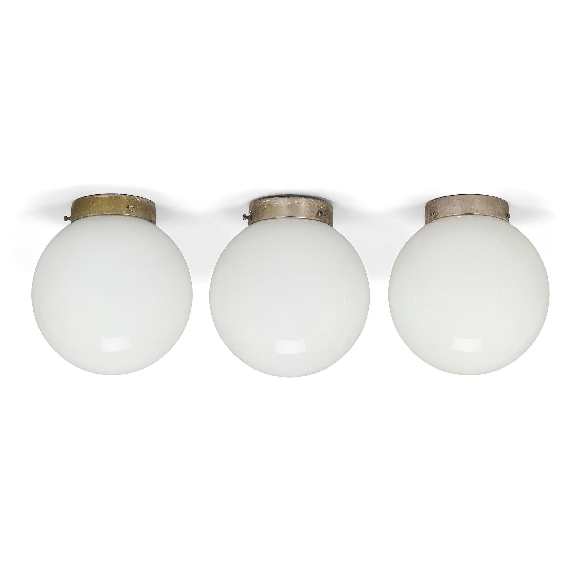 Paavo Tynell, a set of three 1930s ceiling lamps '2008' for Taito Oy.