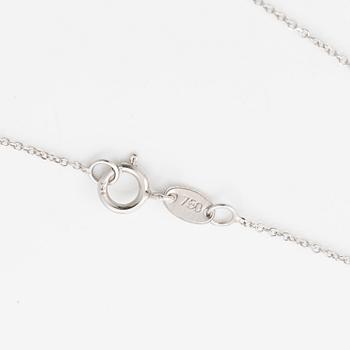 Necklace 18K white gold with an old-cut diamond.