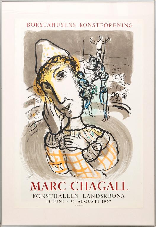 Marc Chagall, exhibition poster numbered 95/1000.