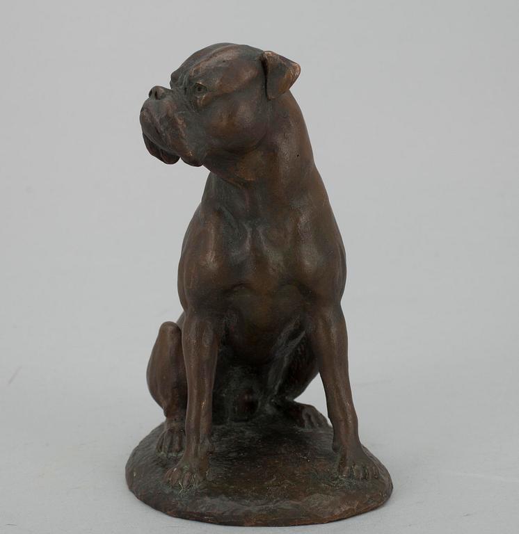 SKULPTUR, "Boxer", brons, sign.