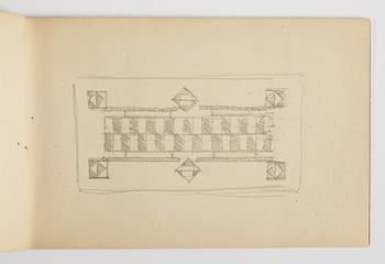 GÖSTA ADRIAN-NILSSON, sketchpad, 1920/30's, by the artist's own hand inscribed GAN with blue colour pencil on the cover.