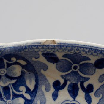 TALLRIKAR, 3 st, flintgods, England, 1800-talets första hälft.