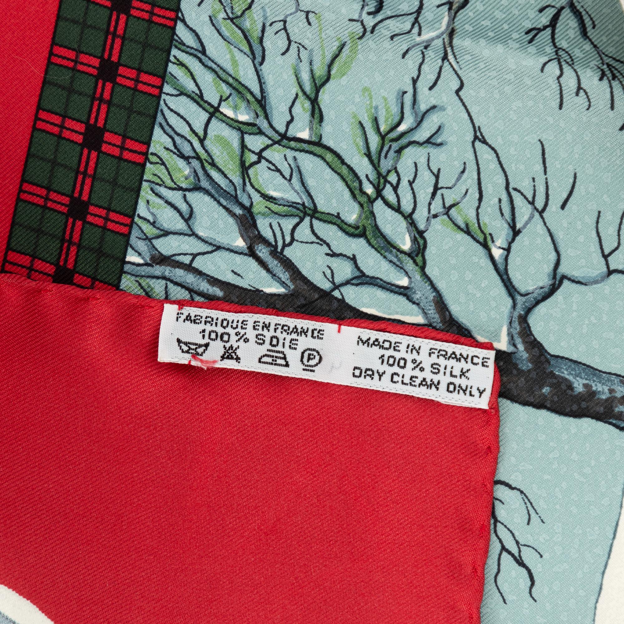 Hermès, scarf "L'Hiver en Poste".