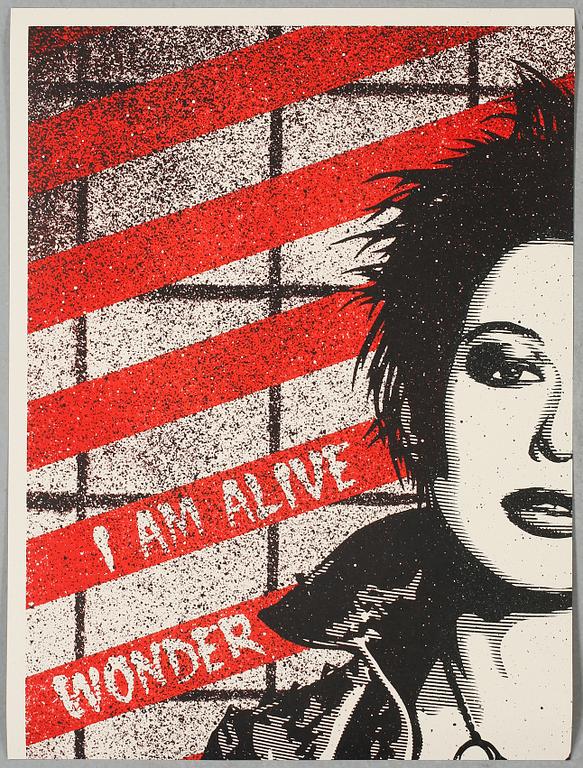 SHEPARD "OBEY" FAIREY, print, Obey X levis project 2009, signed and dated 09.