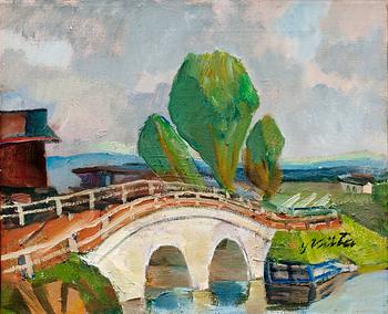 346. Yrjö Viita, LANDSCAPE WITH A BRIDGE.