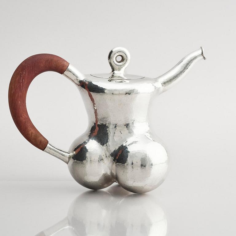 Olle Ohlsson, a sterling silver teapot, Stockholm, Sweden 2001.