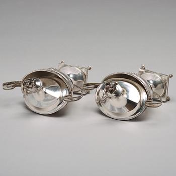 Johan Fagerberg, sockerskålar ett par, silver, Karlskrona 1789. Gustavianska.