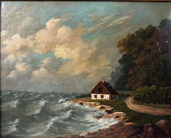 OKÄND KONSTNÄR, olja på duk, 2 st. Trol Holland/Tyskland resp Danmark. 1800-tal.