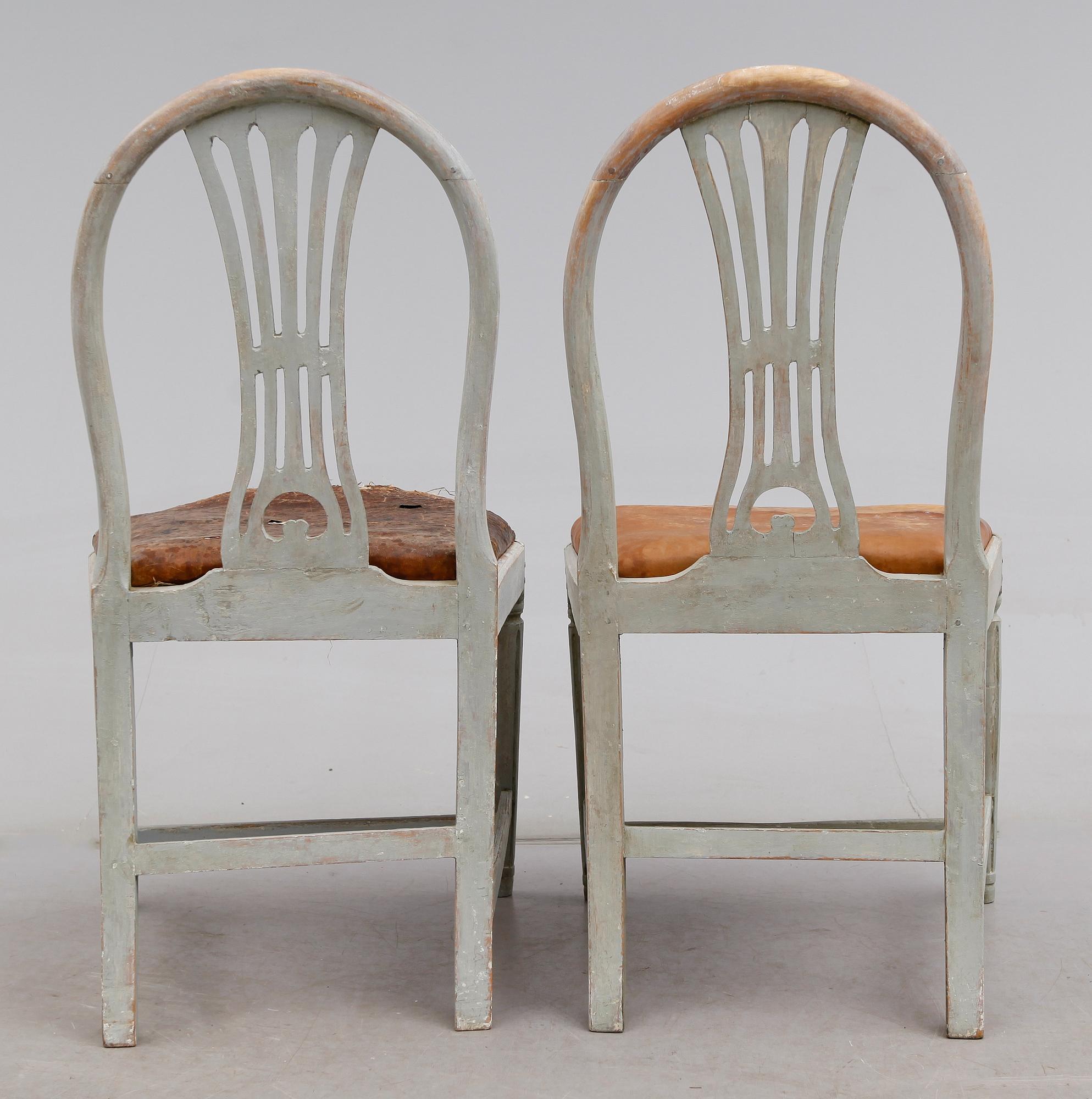 STOLAR, 1 par, gustavianska, omkring år 1800.