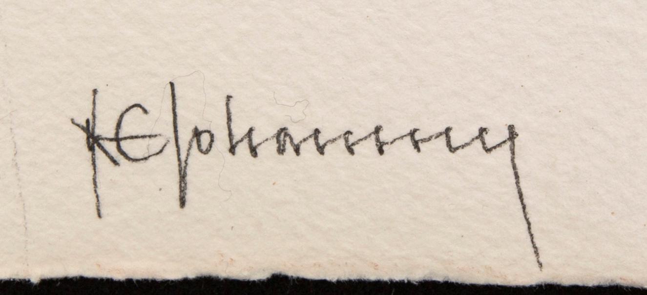 Nils E Johansson, watercolor, watercolor, signed.