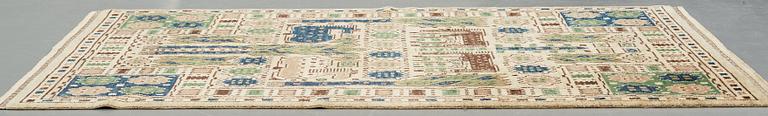 Märta Måås-Fjetterström, A CARPET, "Hästhagen", knotted pile, ca 246 x 165 cm, signed AB MMF.