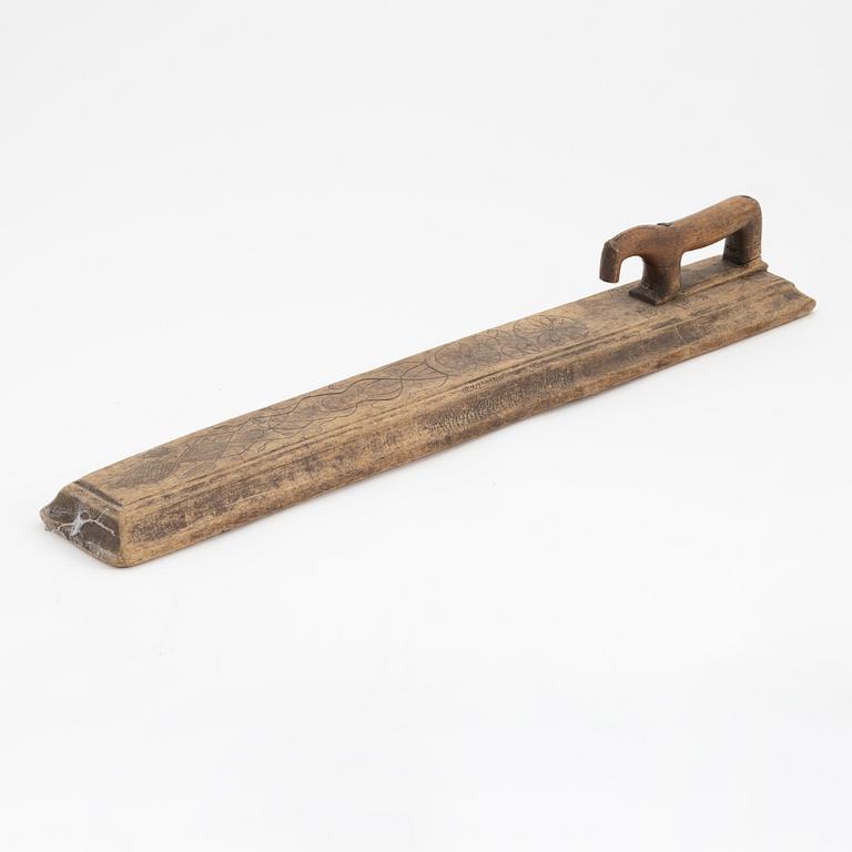 A set of four pieces of Swedish provincial handicraft, 19th century.