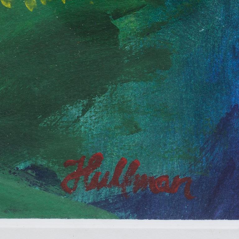 ANDERS HULTMAN, akryl på papper. Signerad.